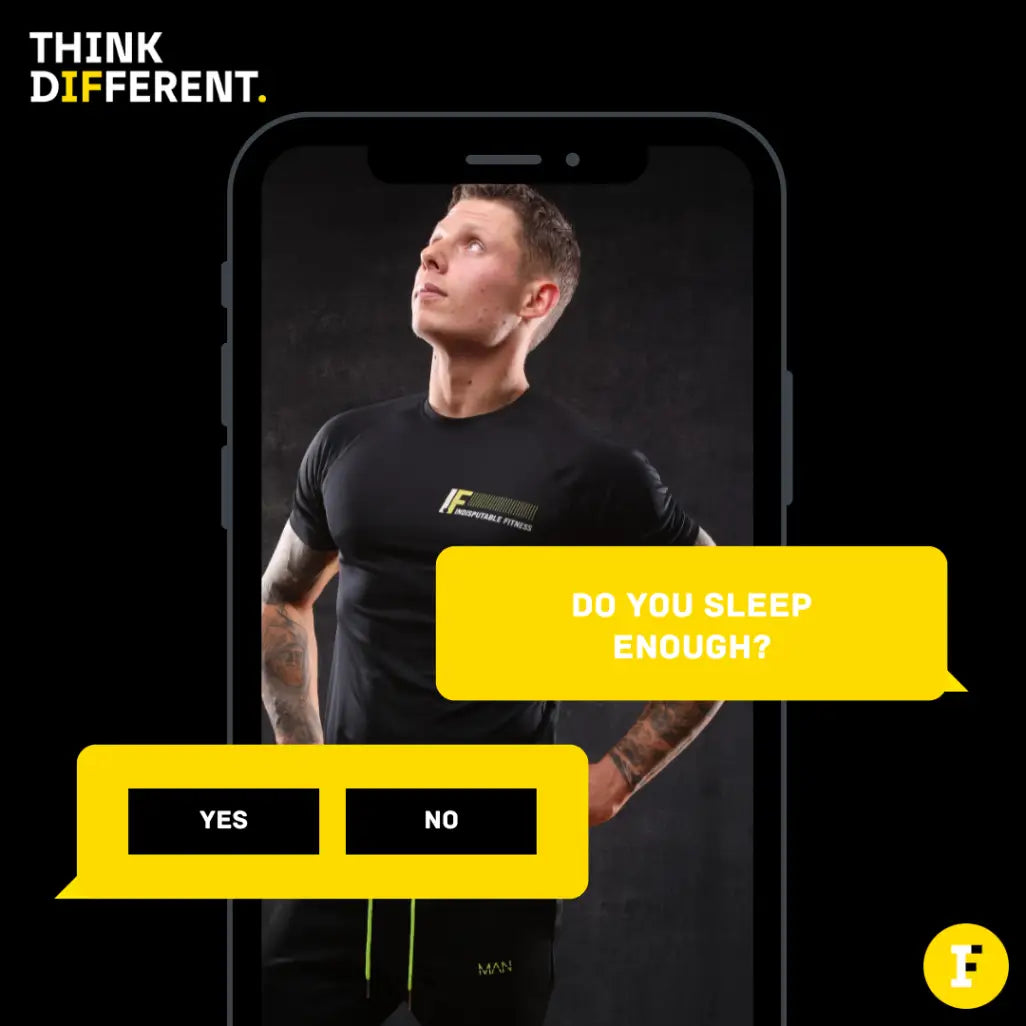 Fitness-themed phone interface illustrating how poor sleep can impact your health