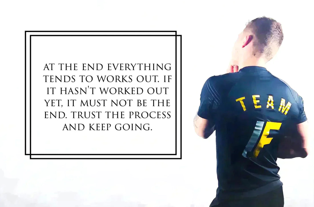 Motivational quote and man in team shirt inspiring teamwork in New Week Newsletter