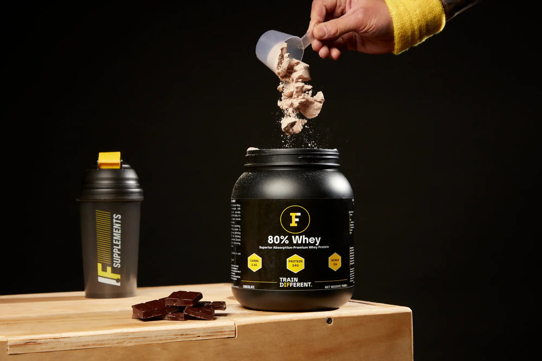 Black protein powder container for post-workout recovery after intense workout session