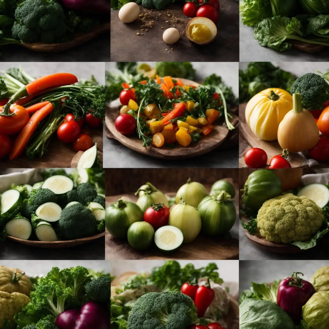 Colorful collage of fresh produce to help strengthen the immune system naturally