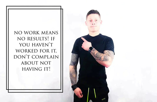 Motivational poster with a man pointing featuring Hannah Kay for personal training success