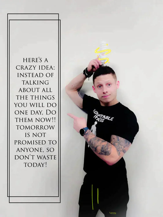 Motivational fitness image inspiring a new week for a fresh start and energy boost