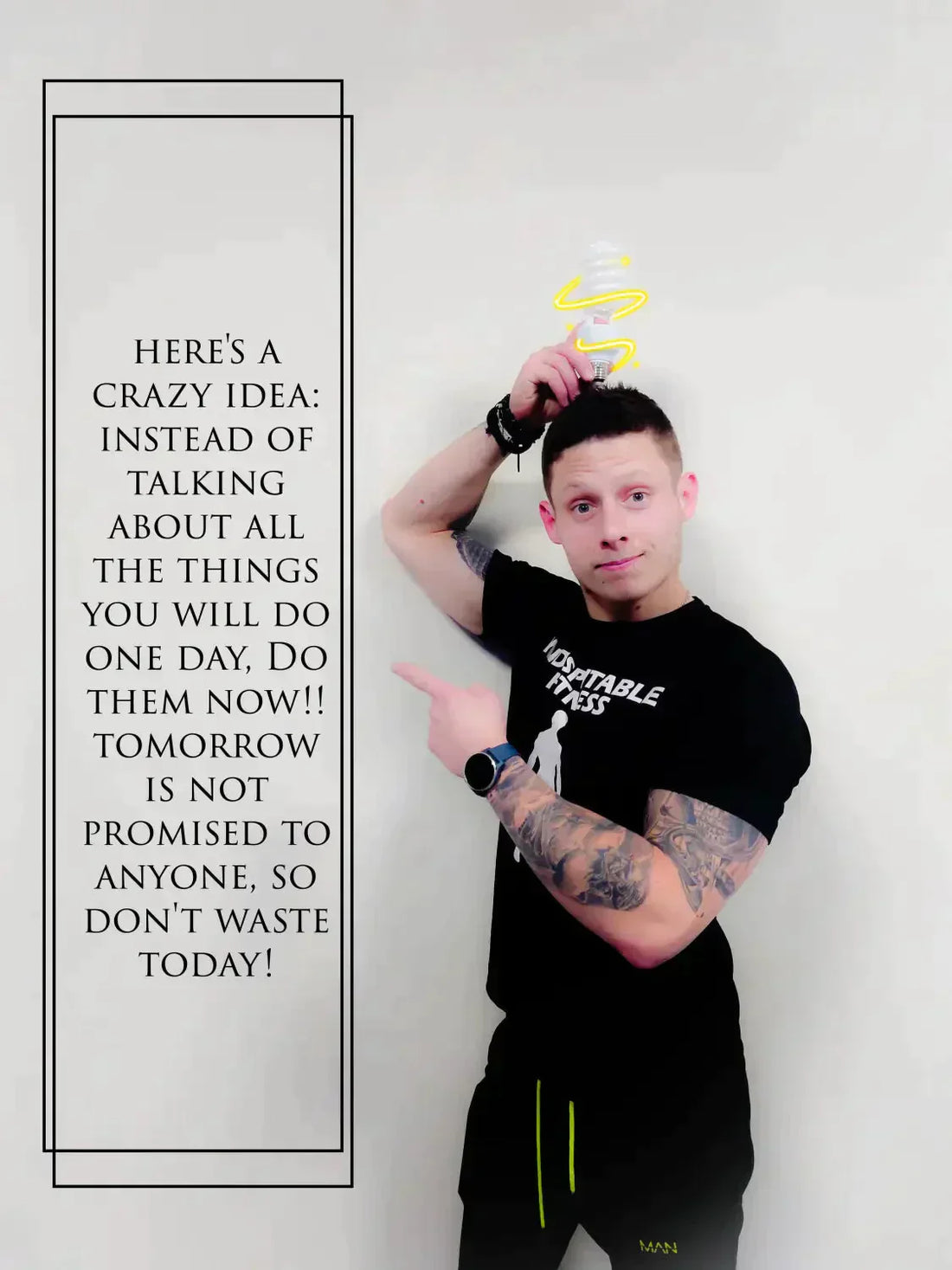 Motivational fitness image inspiring a new week for a fresh start and energy boost