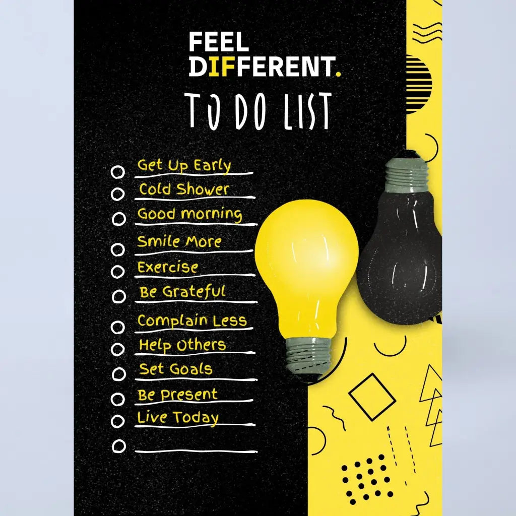 Feel Different A5 Motivational Notebook for Goal Setting