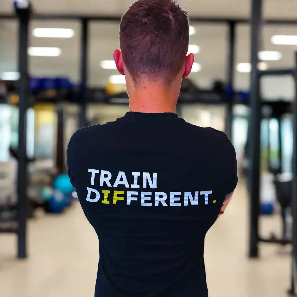 TRAIN DIFFERENT (Black Tee) - Exercise & Fitness